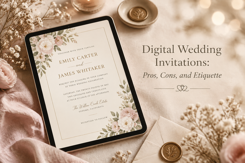 Digital Wedding Invitations: Pros, Cons, and Etiquette