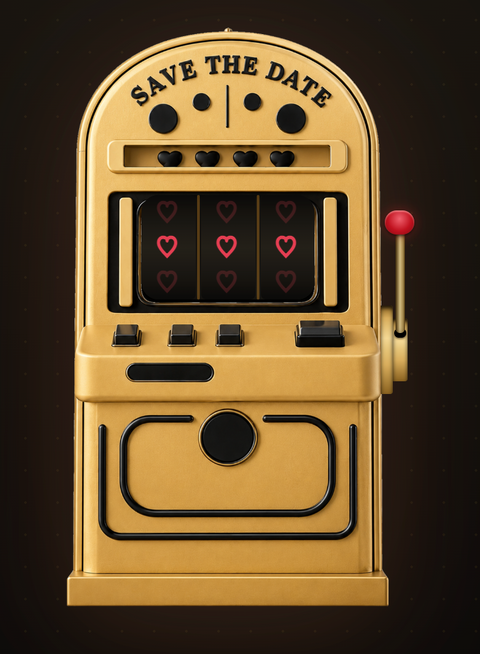 Slot Machine – Custom colors in Gold and Red